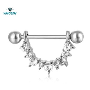 Anillos <span class=keywords><strong>de</strong></span> pecho <span class=keywords><strong>de</strong></span> herradura <span class=keywords><strong>de</strong></span> lujo, estilo perforado, totalmente adornados con cristales brillantes, <span class=keywords><strong>de</strong></span> metal que no se desvanece, para hombre y <span class=keywords><strong>mujer</strong></span>, estilo urbano, decoración llamativa. - Product Image 4