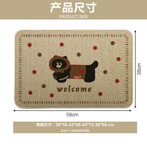 Nhà in mô hình kích thước nhỏ đay thảm tùy chỉnh nhà sản xuất Trung Quốc cao su chống trượt lối vào cửa <span class=keywords><strong>Mat</strong></span> cho sàn - Product Image 6