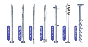 Perceuse à vis <span class=keywords><strong>au</strong></span> <span class=keywords><strong>sol</strong></span> avec bride sans bride Vis d'ancrage en acier pour système de montage <span class=keywords><strong>au</strong></span> <span class=keywords><strong>sol</strong></span> solaire ou fondation de maisons en <span class=keywords><strong>bois</strong></span> - Product Image 3