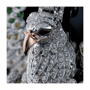 Pendentif avec diamant Moissanite, collier de luxe serti de diamants, finition plaquée or, pour hommes et femmes, vente en gros et commandes personnalisées - Product Image 1