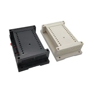 145*90*40Mm Hot Sales Mount Abs Pcb Industriële Box Elektronische Standaard Plc Plastic Din Rail Behuizing