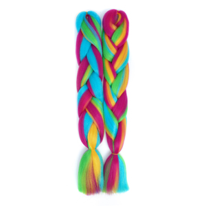 24inch Ombre Rainbow Mixed Color Jumbo <strong>Braids</strong> Lightweight Synthetic Hair for <strong>Dreadlocks</strong> and <strong>Box</strong> <strong>Braids</strong> - Product Image 2