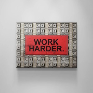 Lavorare di più motivazionale tela <span class=keywords><strong>ufficio</strong></span> <span class=keywords><strong>poster</strong></span> e stampe immagine di arte della parete per la casa del salotto - Product Image 2