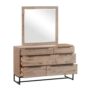 越南顶级供应商定制当代卧室家具固体木镜现代梳妆台