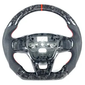 FOR Ford Focus MK4 PUMA MK8 Kuga ST Carbon Fiber Suede Leather Customized Steering Wheel 2018 2019 2020 2021 2022 2023