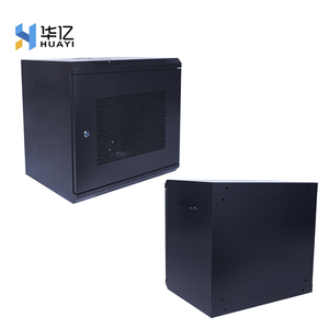 تركيب حائط ثقيل 9U ، فولاذ مقوى مع قفل وأبواب مهواة - Product Image 4