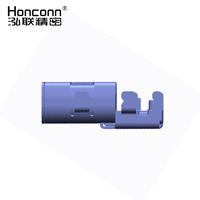 Prise femelle USB 3.1 TYPE C 24P, type encastré, insertion frontale et fixation arrière, double coque L=10.0 CL=0.5 H=1.65
