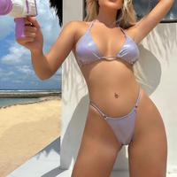 2025 Bikini à cordes micro string scintillant en gros