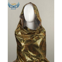 Soldes de liquidation : Tissu imprimé numérique en poly ratti/voile suisse/japonais avec feuille d'or pour Toub soudanais et Dirac somalien