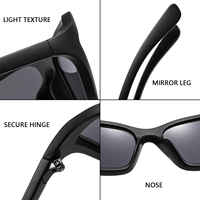 Lunettes de soleil de sport anti-UV rectangulaires irrégulières roses personnalisées pour femmes et hommes, monture petite, vente en gros