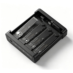 Carcasa USB-C de 4 Bahías para SSD M.2 NVME, PM/<span class=keywords><strong>JBOD</strong></span>/RAID 0/RAID 1/RAID 5, Aluminio con Logotipo Personalizado OEM y Puerto USB4 - Product Image 1
