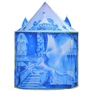 Princesa Play Tent <span class=keywords><strong>Frozen</strong></span> Toy Girls Ice Castle Kids Tent Interior Outdoor Large Imaginative Playhouse con bolsa <span class=keywords><strong>de</strong></span> transporte - Product Image 3
