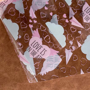 定制紫外线印花心形印花透明聚氯乙烯卷节日礼品包装和婚礼工艺品材料DIY蝴蝶结 - Product Image 3