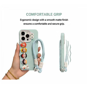 Fundas de Teléfono Móvil con Correa de Cordón Estilo Floral Crybaby para 11/12/13/14/15/16/17 Pro Max, Magnéticas, Antigolpes, de Lujo - Product Image 1