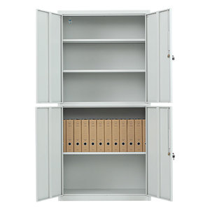 Modern Steel <b>File</b> <b>Storage</b> Cabinet with 4 Doors Adjustable Shelves Durable Design for Home Office School Hospital or Workshop - Product Image 4
