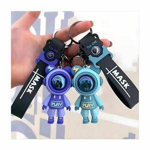 Porte-clés personnalisé en caoutchouc souple tridimensionnel en forme d'animal de dessin animé - Product Image 2
