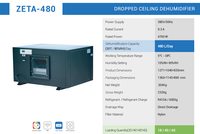 Déshumidificateur Industriel Plafonnier 480 L/Jour de Séchage d'Air, Offre Spéciale Thaïlande