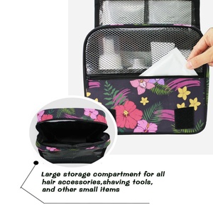 Trending Products 2025 New Arrivals Hawaiian Tropical Flower Durable Hanging Organizer Cosmetic Makeup <b>Storage</b> <b>Toiletry</b> Bag - Product Image 4
