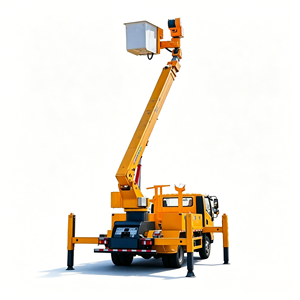 Camión Cesta Aislado de Fibra de Vidrio Yuejin de 16m y 50KV, Vehículo Eléctrico de Reparación de 18m - Product Image 1