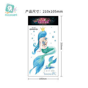Tatuaggi Temporanei Grandi a Tema <span class=keywords><strong>Sirena</strong></span> per Donne e Ragazze, Adesivi per Tatuaggi Finti Realistici per Corpo, Braccia, Schiena e Gambe - Product Image 1