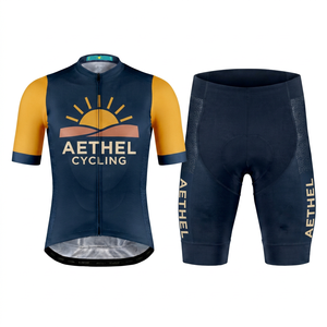 Traje de Ciclismo Transpirable, Jersey Deportivo, Pantalones Cortos con Acolchado Ergonómico, Ropa de Ciclismo de Carretera, Ligero, Cómodo y de Alto Rendimiento - Product Image 1