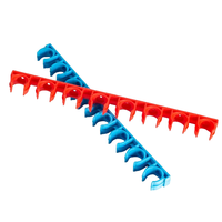 Clip de tuyau fixe en plastique en forme de U, électricien, PVC, carte de couleur, rangée parallèle, collier de serrage pour tuyau, technique de moulage, raccord de tuyau