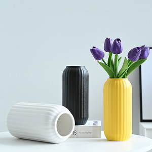 Jarrón de cerámica nórdico de gama alta para el hogar, para sala de estar, mesa de comedor, mejora la elegancia del espacio para flores secas, nutritiva con agua - Product Image 2