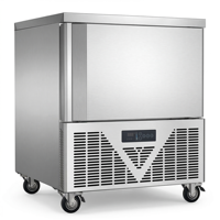 Congélateur-chiller vertical Xmen commercial à température unique, 5 plateaux, en acier inoxydable, 1 porte, congélation rapide, dégivrage automatique -40°C