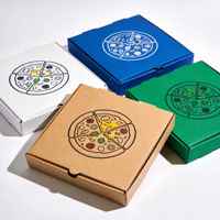 Boîte à pizza triangulaire personnalisée en carton ondulé, boîte à emporter jetable, boîte à pizza pliable en papier, écologique