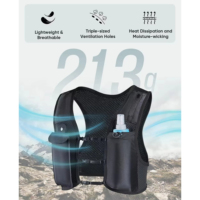 Gilet de course sac d'hydratation léger réfléchissant avec support de téléphone à vessie d'eau pour Cross Country Marathon Jogging Race