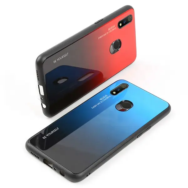 Phone Case Factory Gradient Tempered Glass Capinha De Celular for Xiaomi Mi 9 Pro 5G Note 10 A3 CC9 CC9e 9T Redmi 8 8A K20 7A Y3