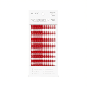 Ilan Adesivo Brillante 3mm Colore Rosso 7 Strass 750pz - Product Image 1