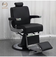 Chaise de barbier en cuir de luxe professionnelle certifiée CE Hydraulique inclinable Hauteur réglable Rotation à 360 degrés Spa