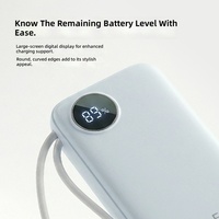 Power Bank Kreatif Bersertifikasi 3C 22.5W Pengisian Cepat Model F50 PRO Bahan Plastik untuk Pesawat & Kereta Api Cepat Langsung