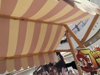 Stand de présentation pliable en bois pour marché