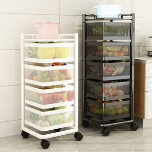 Estante de almacenamiento giratorio redondo/cuadrado <span class=keywords><strong>para</strong></span> cocina, estante de <span class=keywords><strong>2</strong></span>/<span class=keywords><strong>3</strong></span>/4/5 niveles <span class=keywords><strong>para</strong></span> vegetales - Product Image 2