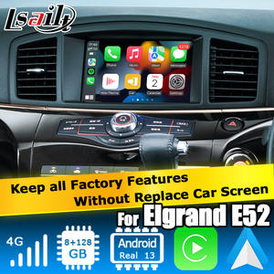 Boîtier d'interface <span class=keywords><strong>Android</strong></span> Carplay 8+128 Go pour Nissan Elgrand E52 JDM 2010-2019 avec YouTube sans fil par Lsailt - Product Image 1