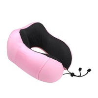 Oreiller de voyage 100% mousse à mémoire de forme en U pur oreiller de cou en avion Kit de voyage avec masques de sommeil 3D bouchons d'oreilles et sac de luxe