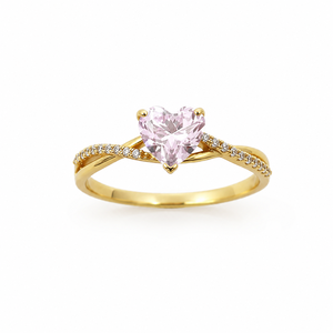 UM Jewelry <b>925</b> <b>Silver</b> Trendy Rose Heart Zircon <b>Ring</b> for Unisex Wedding Anniversary Daily Wear Party Gift - Product Image 1