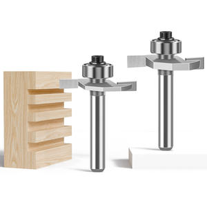 Fraise <span class=keywords><strong>à</strong></span> bois en T pour fraisage et chanfreinage d'angle, deux-en-un, avec poignée, 2 dents, tranchant de coupe de 10 mm - Product Image 5