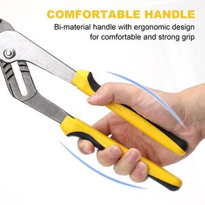 Alicates para Bomba de Agua de Acero al Carbono de 8 Pulgadas con Mangos Bicolor de Agarre Suave, Alicates Articulados Multifuncionales OEM - Product Image 3