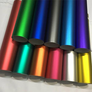 Diverses couleurs mat Satin Chrome métallisé voiture vinyle Film <span class=keywords><strong>moto</strong></span> <span class=keywords><strong>Auto</strong></span> interne externe décalcomanie bricolage voiture changement couleur Film - Product Image 1