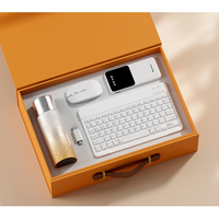 Cadeaux de mariage personnalisés Lunaire avec logo, ensembles cadeaux d'anniversaire et de Noël personnalisés, clavier et souris sans fil, tasse thermos en titane