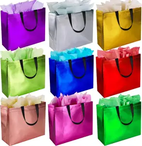 Cadeaux Sacs d'emballage en vrac Poignée fourre-tout Candy Portable Shopping Storage Holders Wedding Non-woven Fabric bags