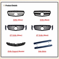 Kit de Conversión de Parachoques Delantero y Trasero Estilo 45 con Rejilla y Difusor para Mercedes-Benz Clase C W117 2011-2018