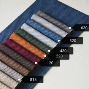 Langsum # Nửa Thời Gian #100 Vải Dệt Polyest Vải Nhung Kẻ Sọc Siêu Mềm Vải Sô Pha