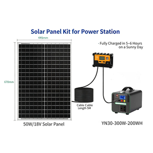 สถานีไฟฟ้าพกพา 300W 200WH พร้อมชุดระบบผลิตพลังงานแสงอาทิตย์ สำหรับการตั้งแคมป์กลางแจ้ง การใช้งานในบ้าน และสำรองไฟฉุกเฉิน - Product Image 1