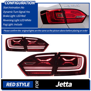 Volkswagen Sagitar ชุดประกอบไฟท้าย LED สำหรับรุ่น12-14การปรับสภาพสีแดงใหม่อัปเกรดการไหลของ24รุ่น - Product Image 2