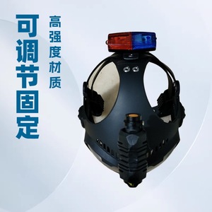 Casque tactique K9 noir à visière unique, résistant aux chocs, avec lampe torche et lampe flash pour chiens de travail, usage extérieur - Product Image 5