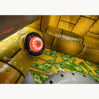 Jeu d'évasion gonflable IPS avec cible lumineuse à induction LED pour foire de carnaval